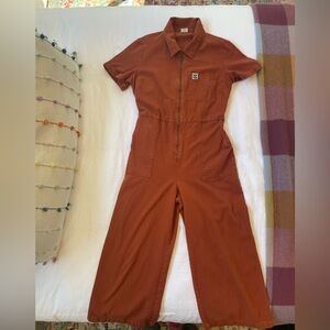 Lucy & Yak Orange Ragan Jumpsuit in Clay Size 8